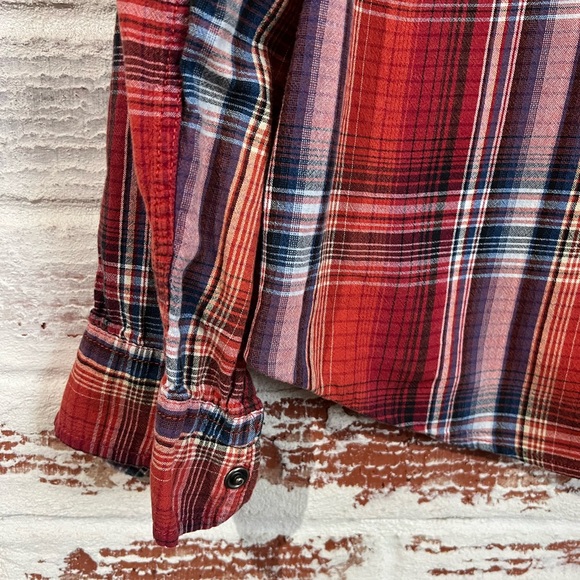 Authentic 44mm Legendary Goods Plaid Flannel Pearl Snap Fall Sz Medium - Picture 3 of 10